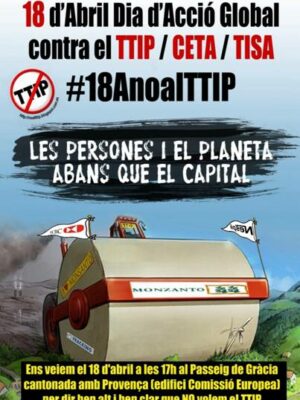 Dia d’acció global contra el TTIP: cartell