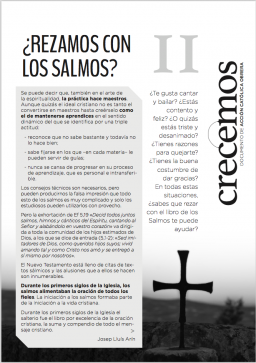 Crecemos n. 2: ¿Rezamos con los salmos?