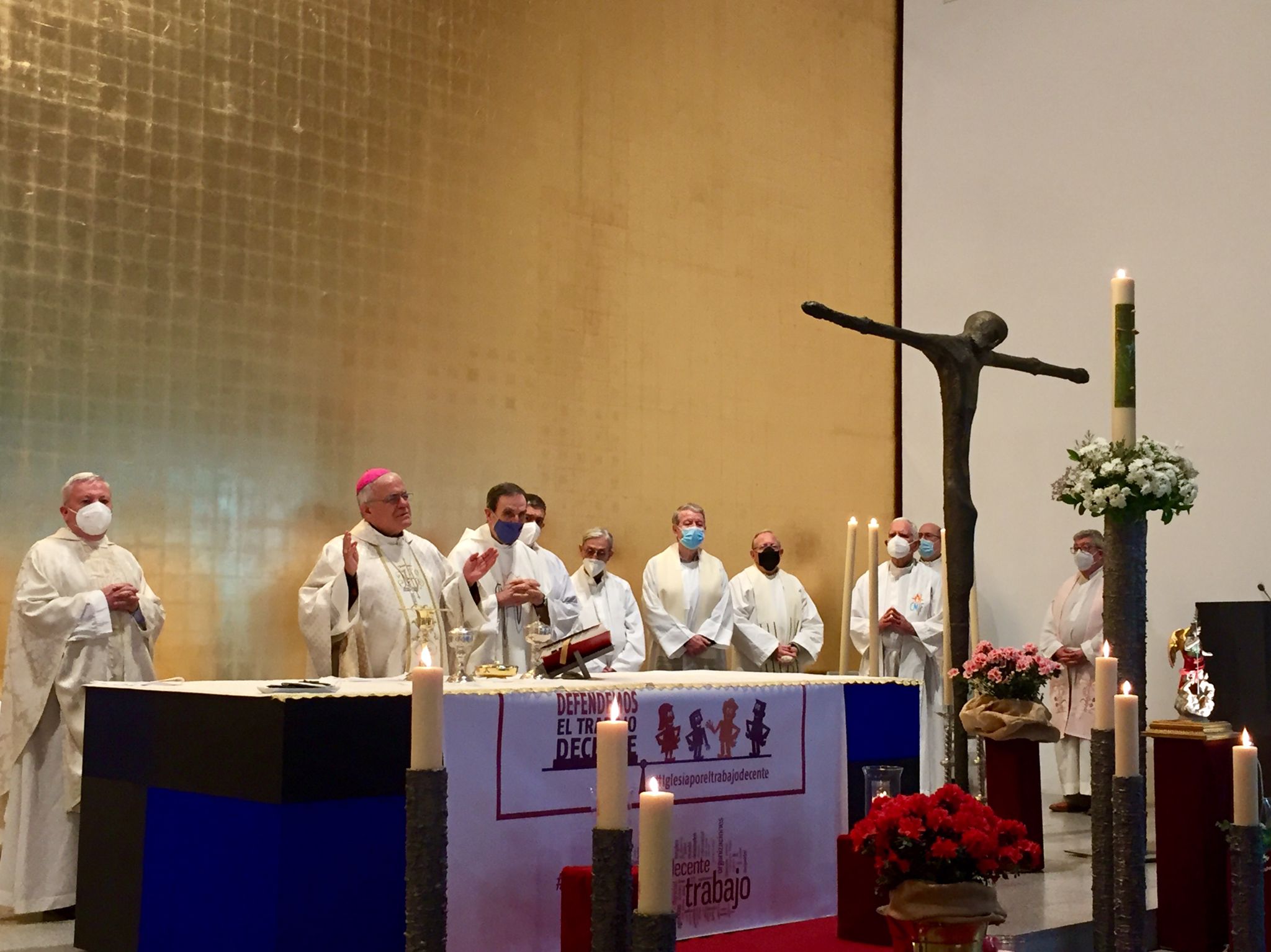 Eucaristia del Primer de Maig a la parròquia Nuestra Señora de la Consolación, de Còrdova