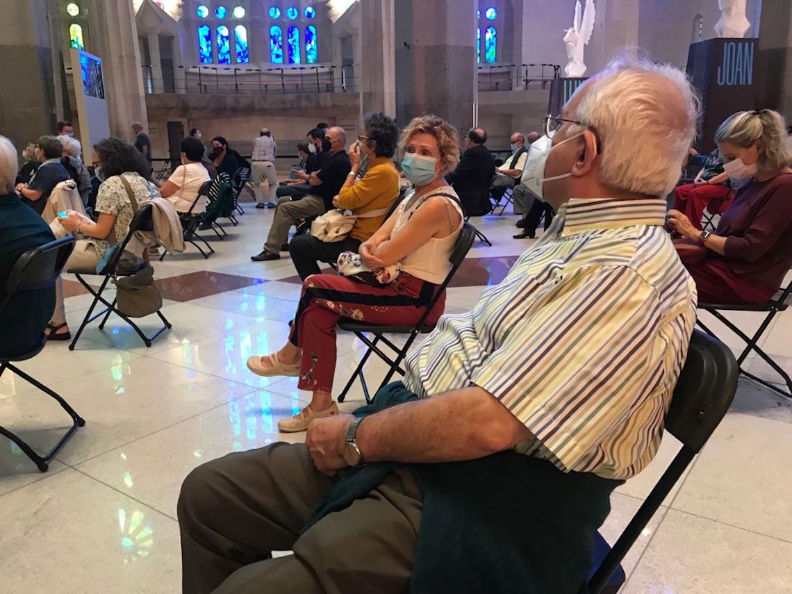 Diversos militants i consiliaris de l'ACO van assistir a la celebració ecumènica que es va fer a la Sagrada Família.