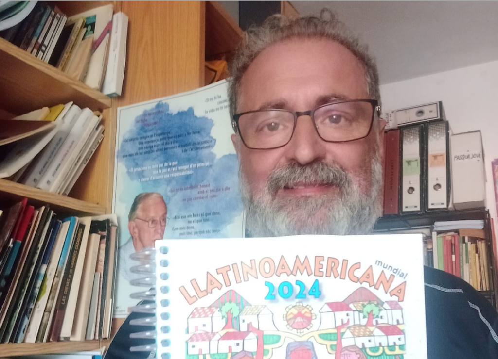 Jordi Pujadas Ribalta, militant d'ACO i coordinador de l'edició catalana de l'Agenda Llatinoamericana, va participar al 'Llevat dins la pasta'.