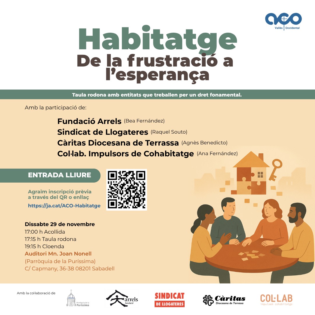 ACO organiza una mesa redonda sobre la vivienda, en Sabadell