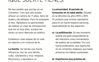 Crecemos n. 21: “¡Qué suerte tienes!”