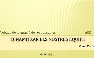 Encuentro de Responsables. Vic, marzo del 2011 – Material de trabajo