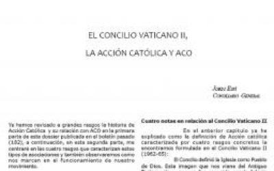 ACO, movimiento de acción católica – el concilio vaticano II, la acción católica y la ACO