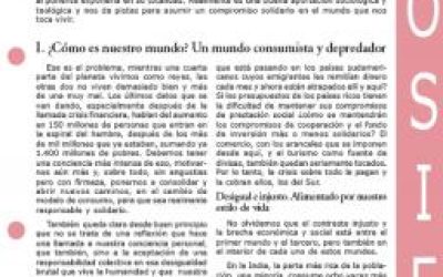 Responsables y solidarios en un mundo consumista