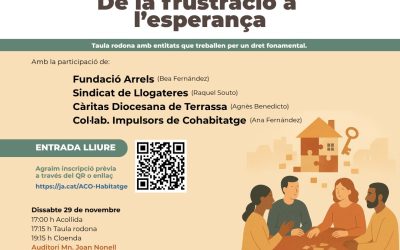 ACO organiza una mesa redonda sobre la vivienda, en Sabadell